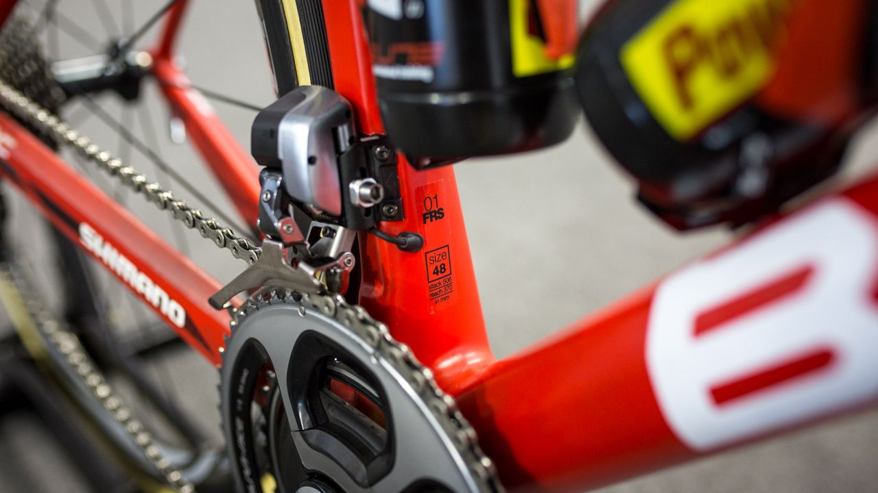 Porte rides a size 48 frame