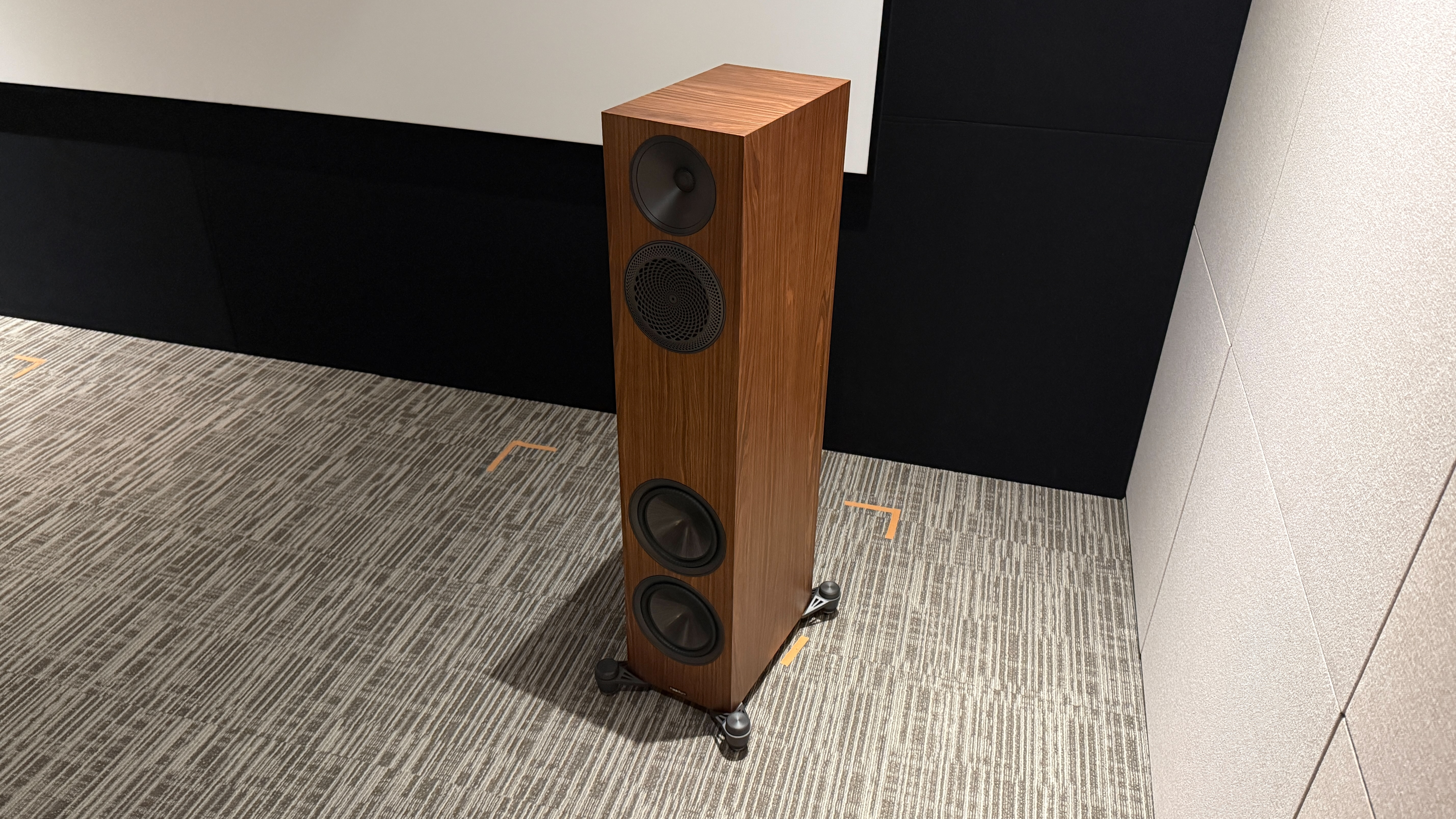 Paradigm Premier 820F v2 floorstanding speakers in a home cinema room