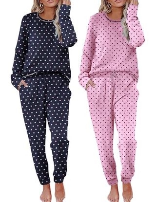 Ekouaer 2 Pack Pajama Sets 