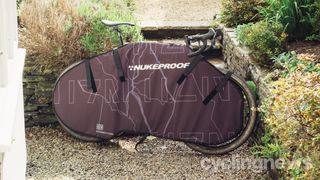 A bike covered by a padded bike cover