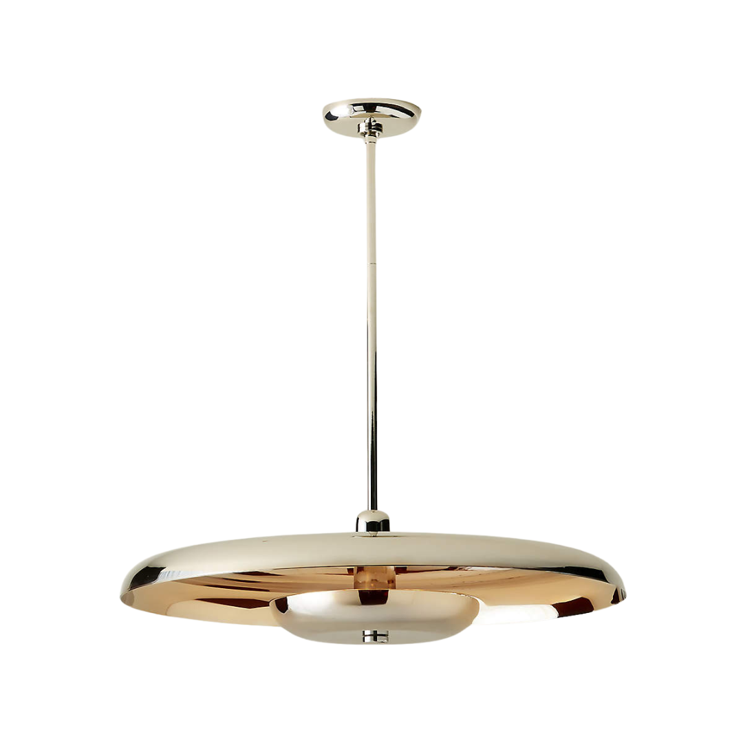 Tennant Polished Nickel Pendant Light 24&quot;