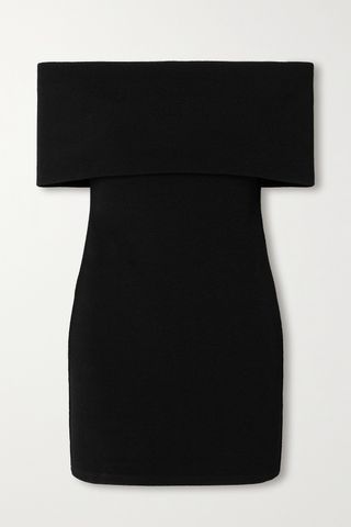 Omnia Off-The-Shoulder Stretch-Knit Mini Dress