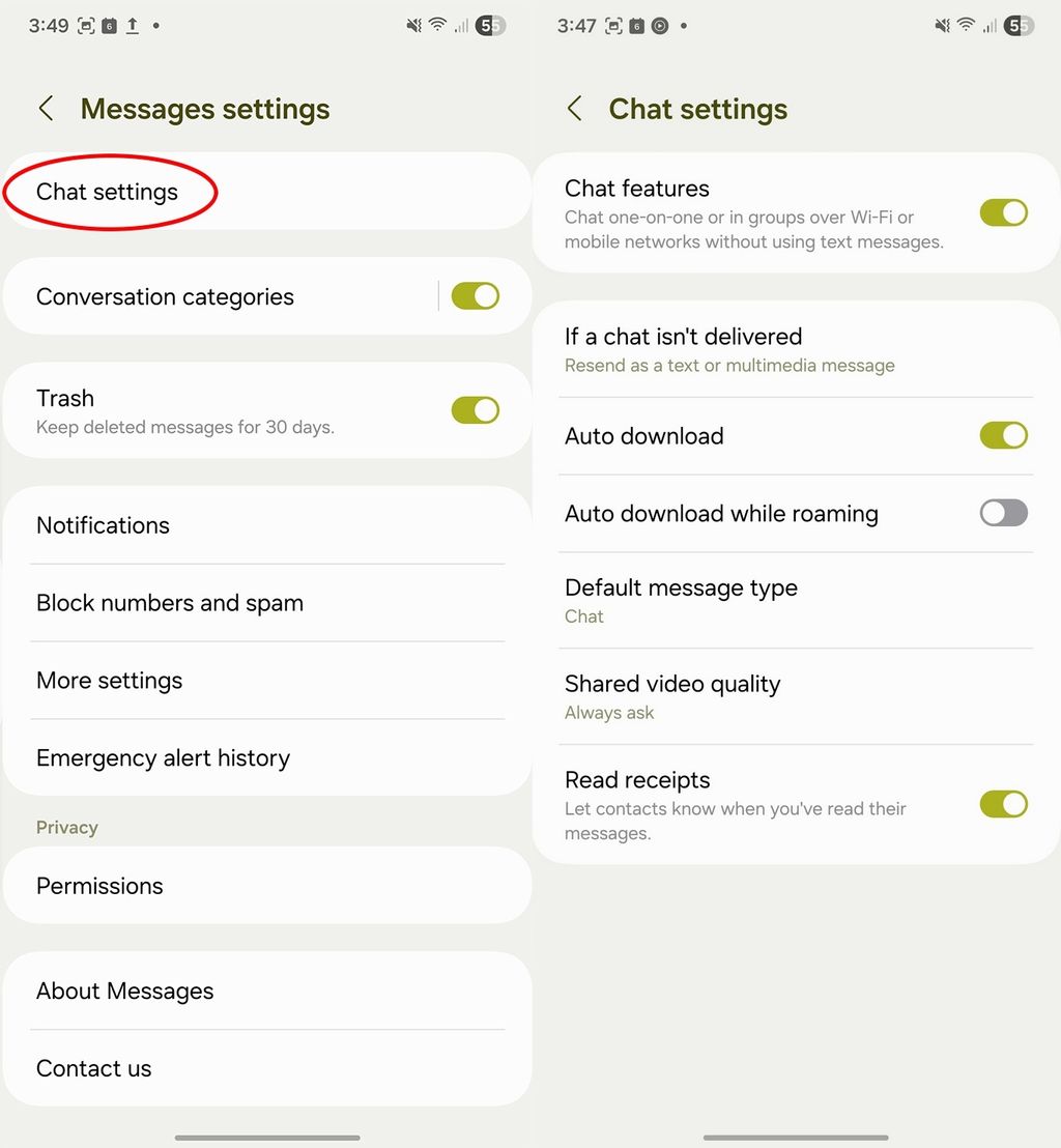 How to set up RCS Chat on Samsung phones with Samsung Messages ...