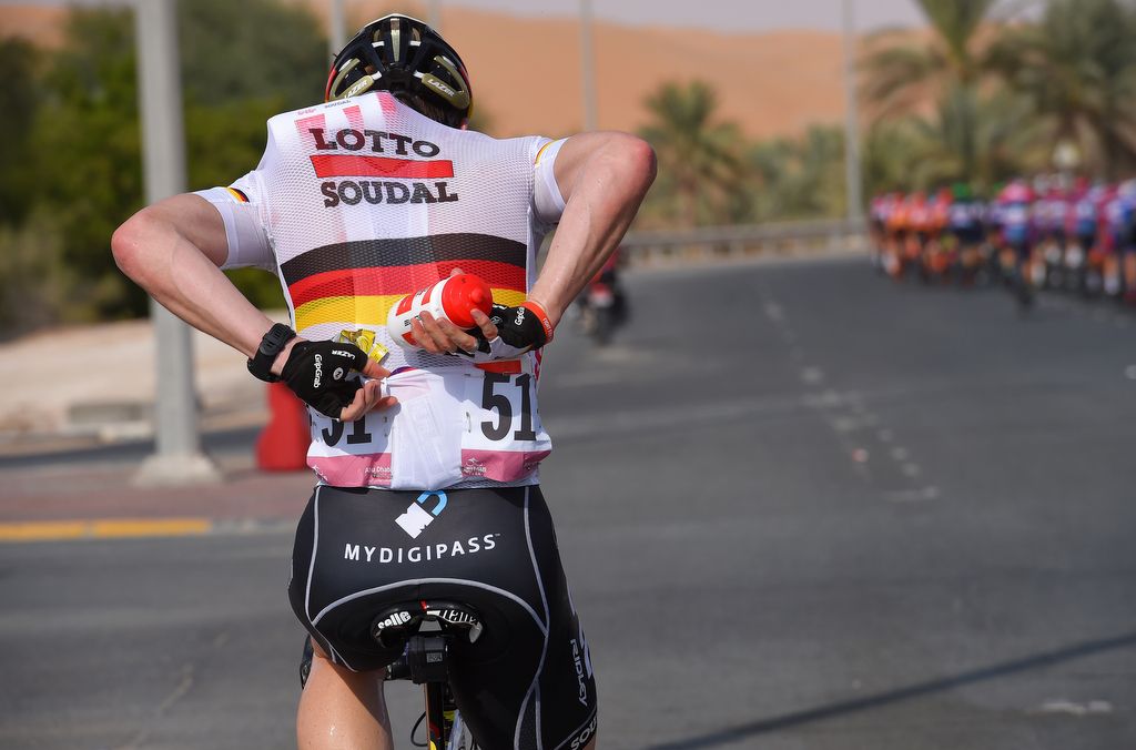 German champion Andr&eacute; Greipel on bidon duty
