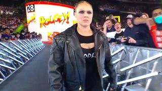 Ronda Rousey entering the Royal Rumble