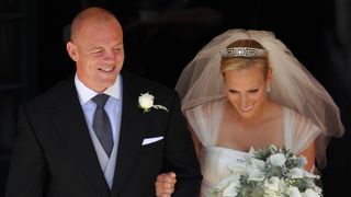 England rugby captain Mike Tindall and Zara Phillips leave the church after their marriage at Canongate Kirk on July 30, 2011 in Edinburgh, Scotland. The Queen's granddaughter Zara Phillips will marry England rugby player Mike Tindall today at Canongate Kirk. Many royals are expected to attend including the Duke and Duchess of Cambridge