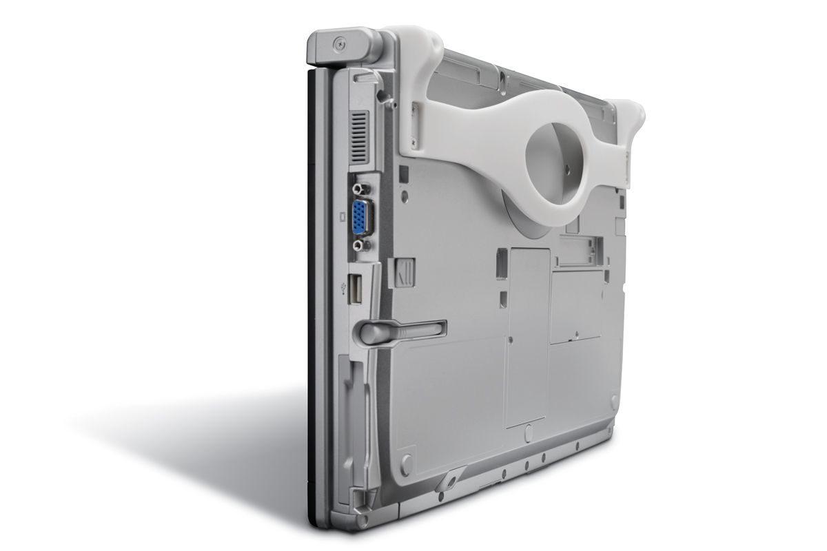The Panasonic ToughBook CF-C1 and its bottom-mounted strap