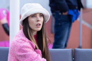 Liberty Savage is left in shock in Hollyoaks. 