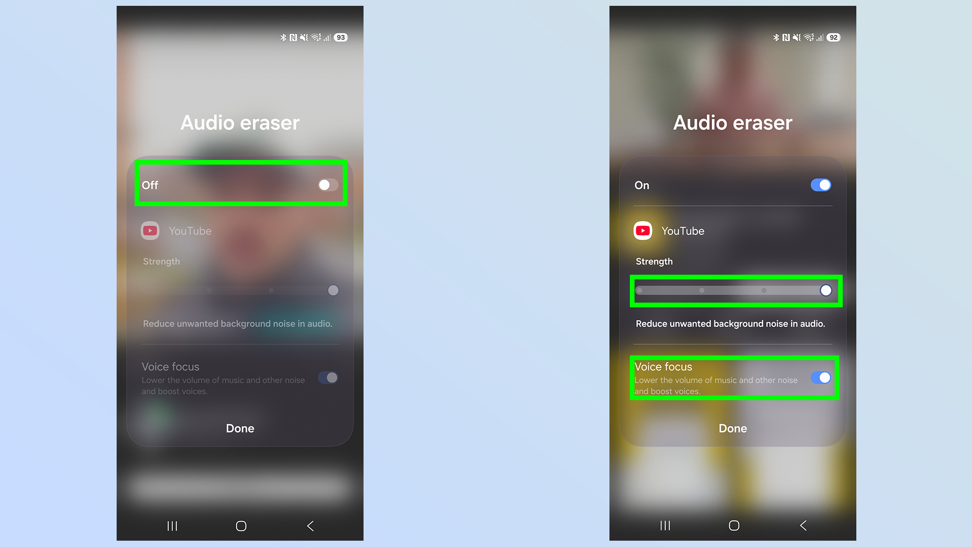 پاک کن صدا در galaxy s26