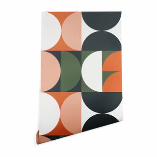 Peel and stick wallpaper in retro pattern