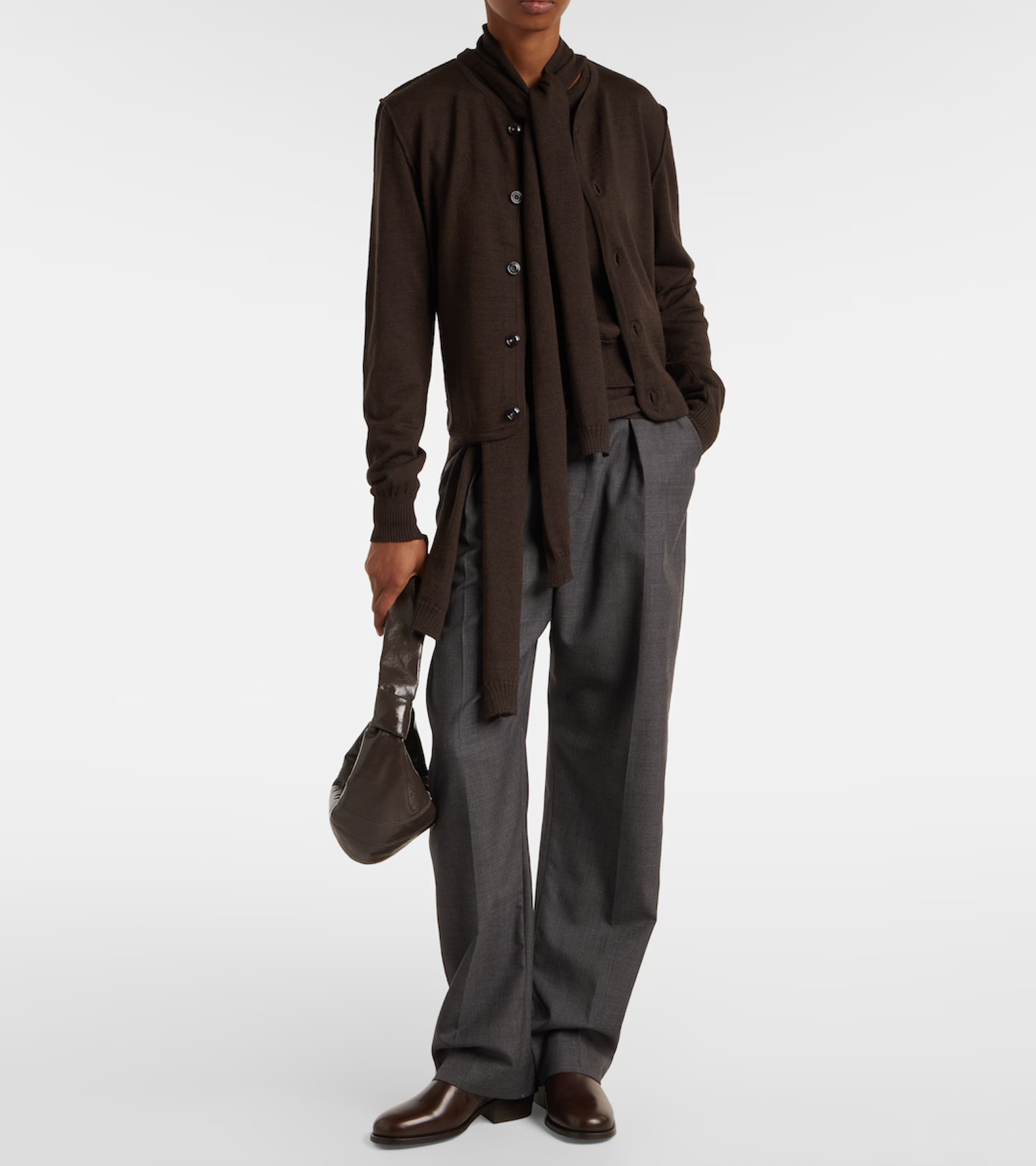 Lemaire, Twisted Tie-Detail Wool-Blend Cardigan