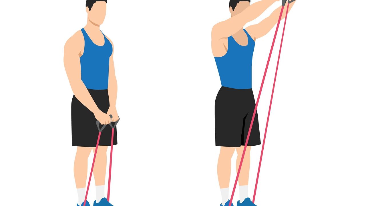 Vector resistance band front raises