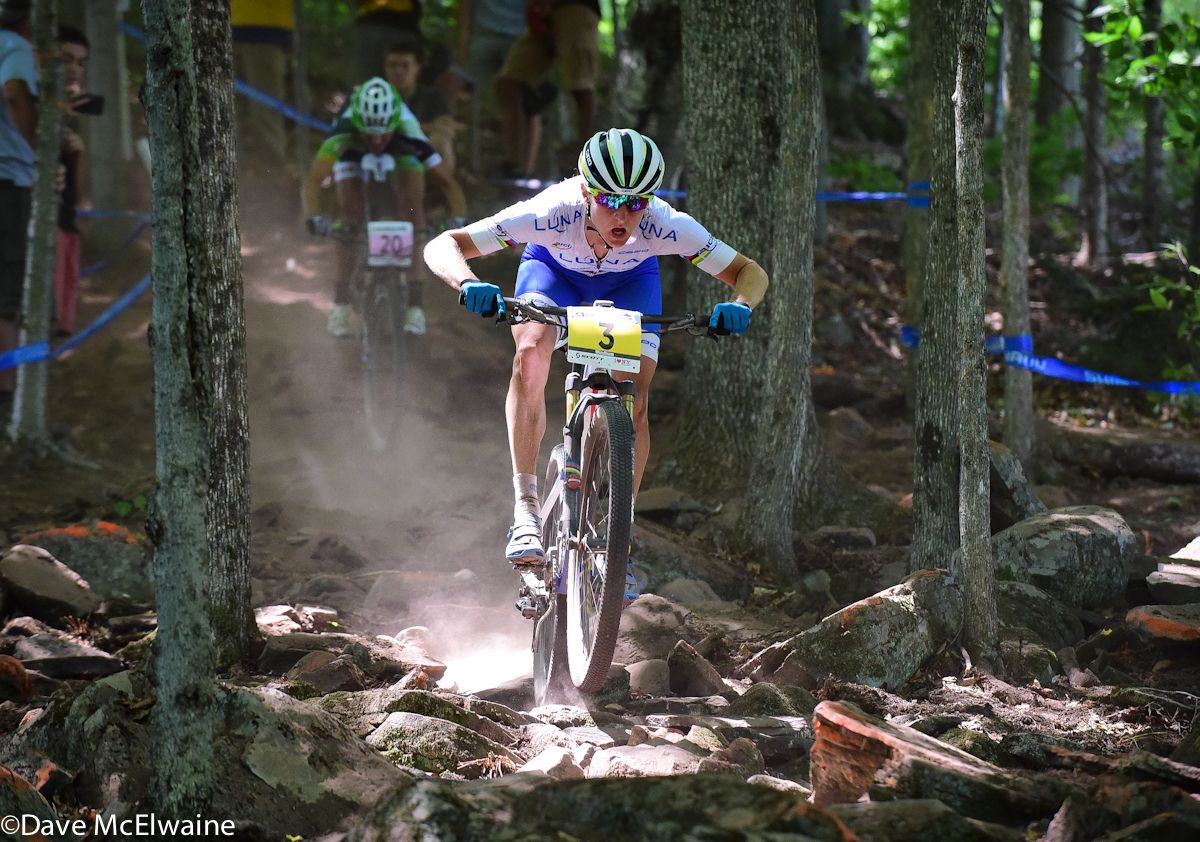 Catharine Pendrel (Luna Pro Team) started strongly but found that it was not her day