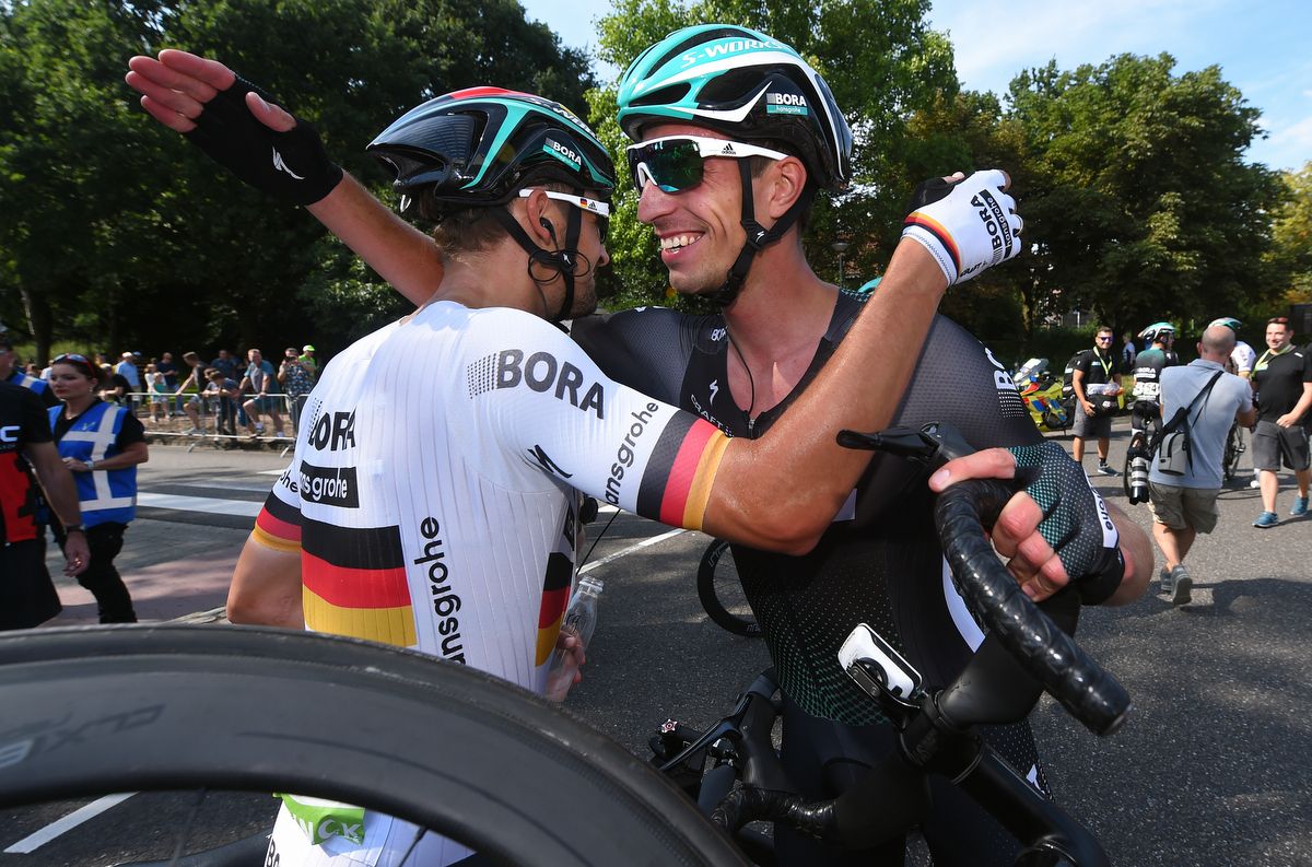 Bora celebrate once the win was give to Sagan