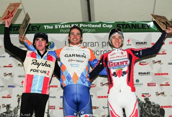 Final U-23 USGP podium (l-r): Zach MacDonald (Rapha Focus), Danny Summerhill (Garmin Felt) and Jeremy Ferguson (California Giant Berry).