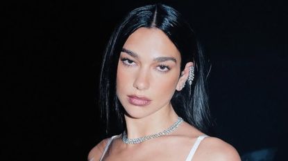 Dua Lipa's Sad-Girl Naked Dress Pairs Latex Layers With Floral Opera