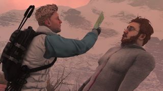 Baby Steps' Nate being offered a map