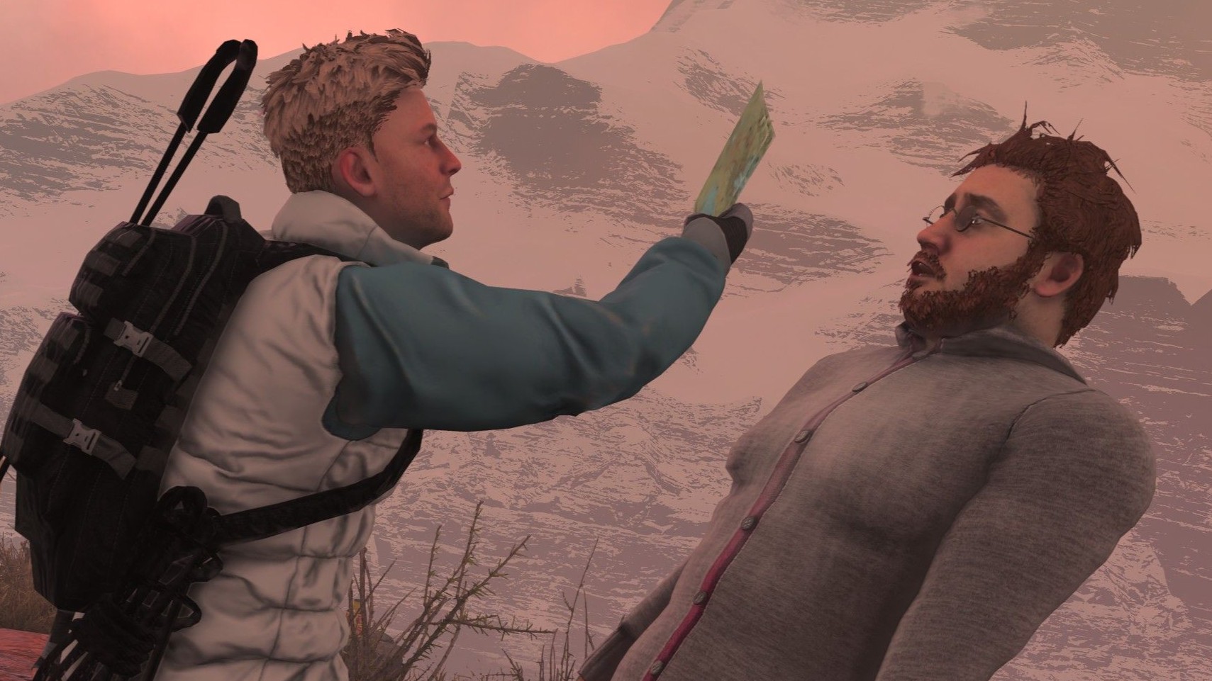 Baby Steps' Nate being offered a map