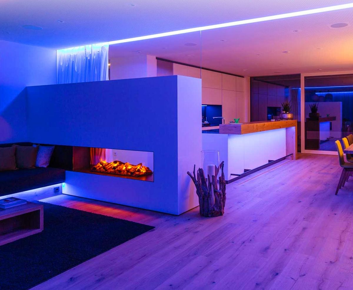 Meross Led Strip Light in a living area