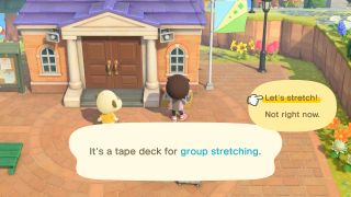 Animal Crossing New Horizons Group Stretching Initiate