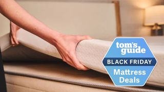 The Brooklyn Bedding 3" Latex Mattress Topper with a Black Friday mattress deals badge