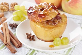 fruit and nut baked apples