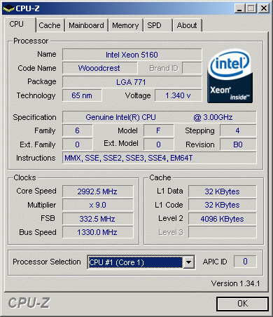 Intel's Xeon 5610 aka Woodcrest.