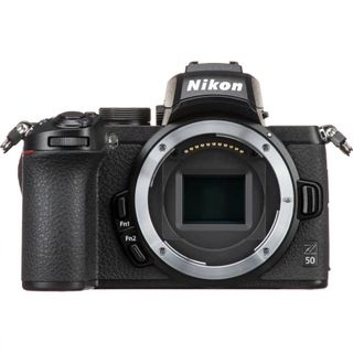 The Nikon Z50 camera on a white background