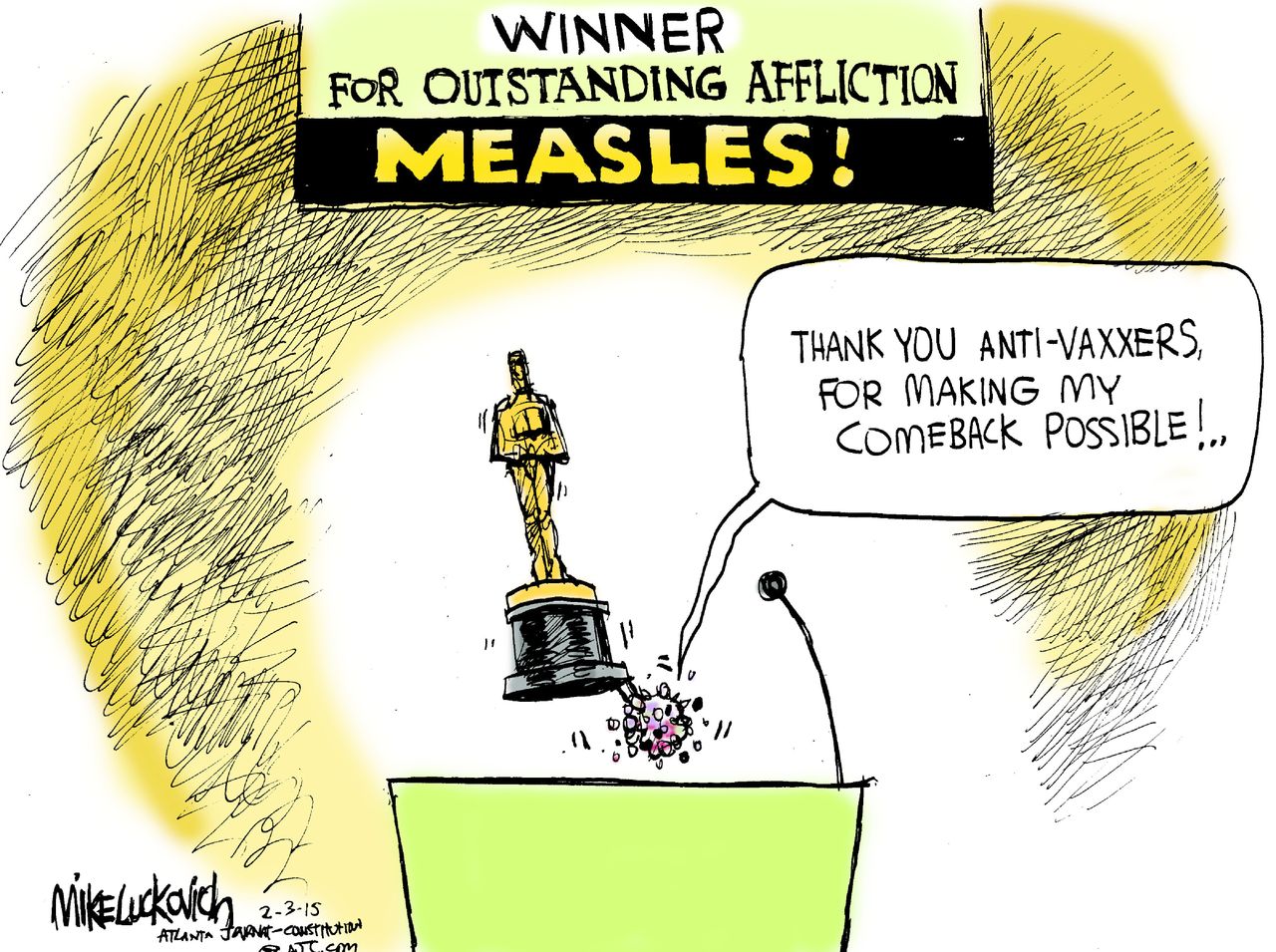 Editorial cartoon U.S. health measles vaccine