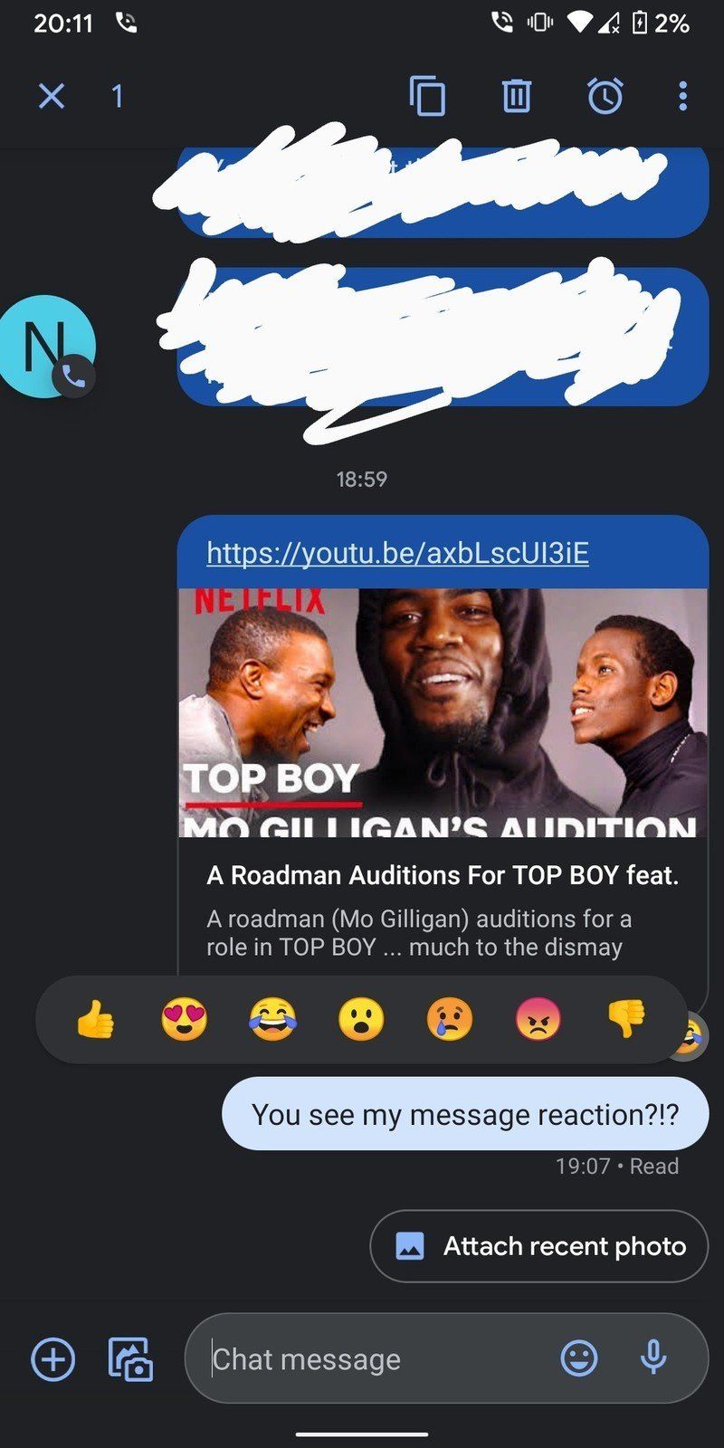 Google Messages Emoji Reactions