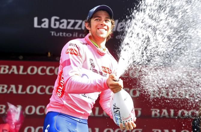 Michael Matthews (Orica-GreenEdge) on the podium for a second straight day