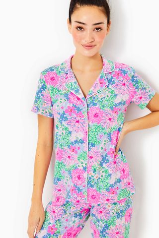 Lilly Pulitzer Pajama Button-Up Top