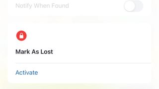 How to mark a device as lost in Find My