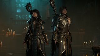 Two Diablo 4 characters standing next to each other