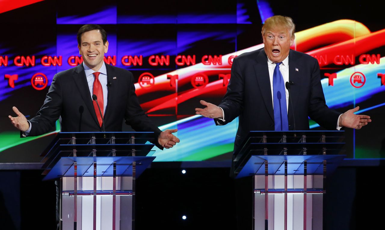 Marco Rubio and Donald Trump