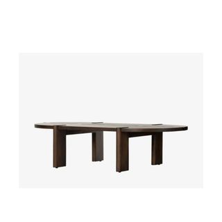 dark wood rectangular coffee table