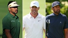 Jason Day, Brooks Koepka and Tony Finau reacts to shots