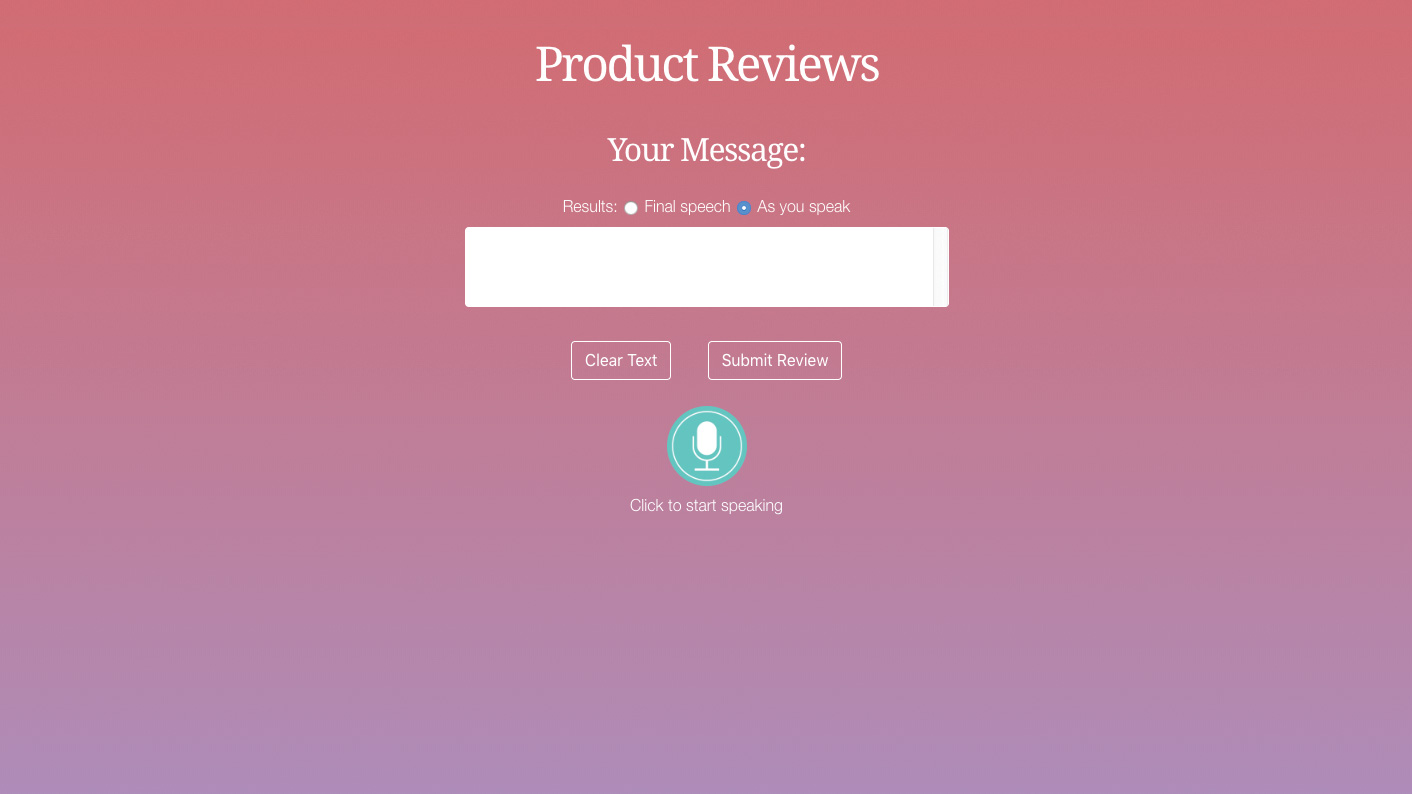 Build a voice controlled UI: Total submission