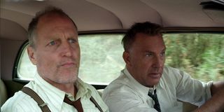 Wood Harrelson and Kevin Costner in The Highwaymen