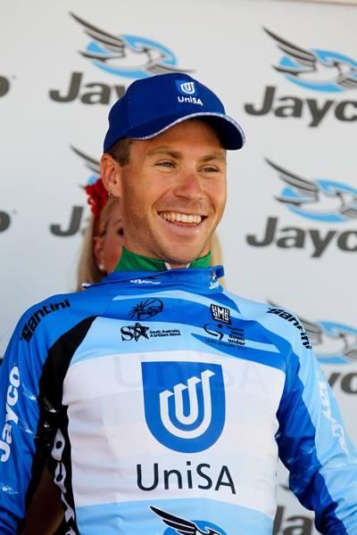 The sprint jersey is Mitch Docker (Uni SA).