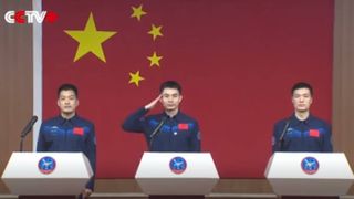 The three astronauts of China's Shenzhou 18 mission were revealed on April 24, 2024, the day before their planned launch to the Tiangong space station.