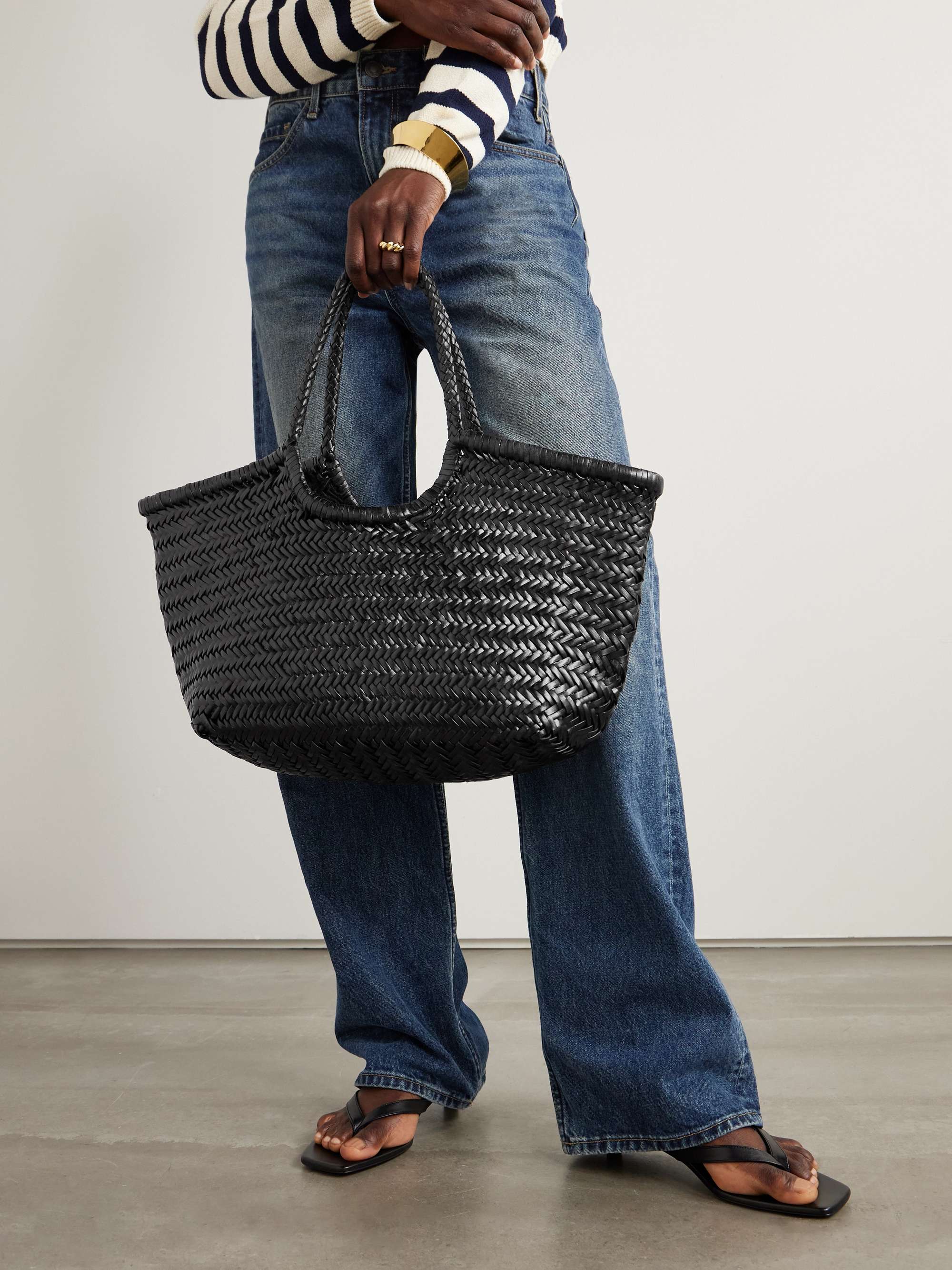 Nantucket Large Woven Leather Tote