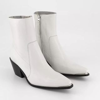 Office White Western boots