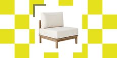 John Lewis garden chair in cream
