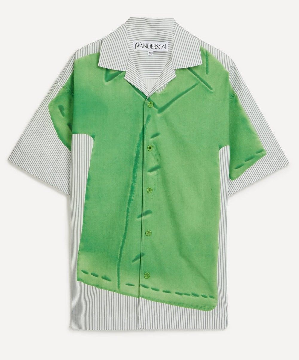 White & Green Trompe L'œil Shirt