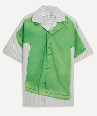 White & Green Trompe L'œil Shirt