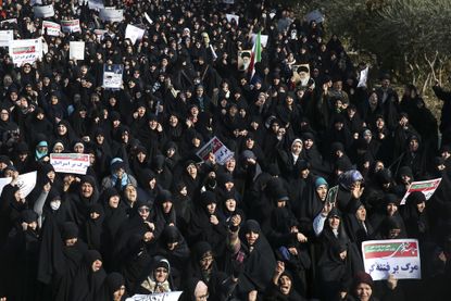 Protests in Tehran. 
