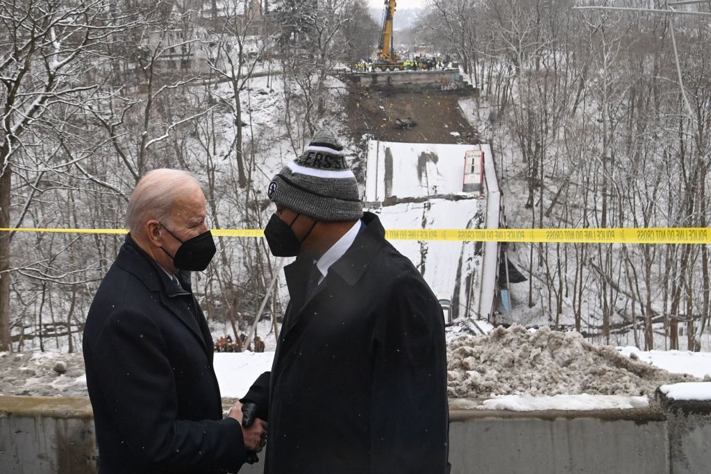 President Joe Biden and Pittsburgh Mayor Ed Gainey