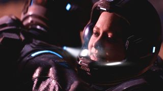 Cernan and Anders hug in Directive 8020 multiplayer.