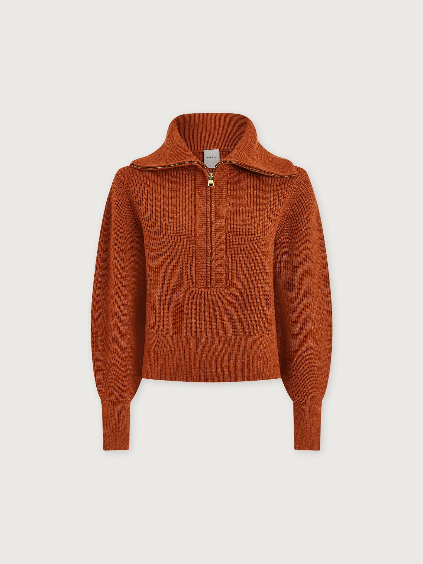 Varley, Maura Half Zip Rib Knit